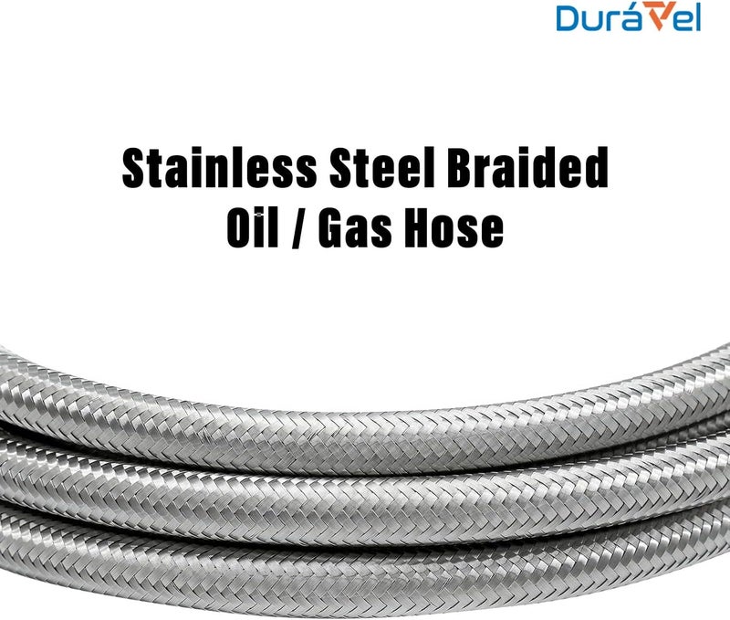 Duravel Stainless Steel Braided Gas Hose, Flexible Metal Line (1.5 METER) - Image 5